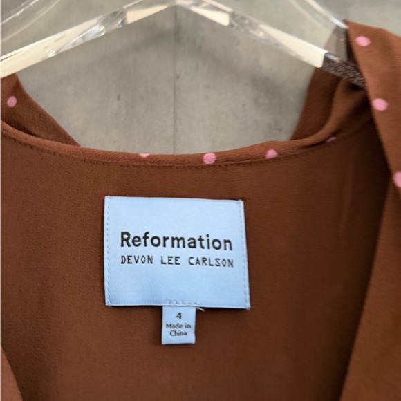 Reformation x Devon Lee Carlson Michelle Puff Sleeve Dress B2581 - Picture 8 of 9